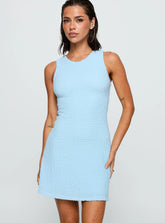 Corallie Textured Mini Dress Blue